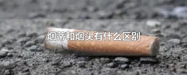 烟蒂和烟头有什么区别