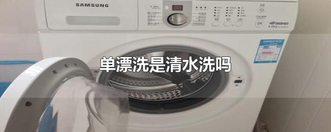 单漂洗是清水洗吗 单漂洗是清水洗吗