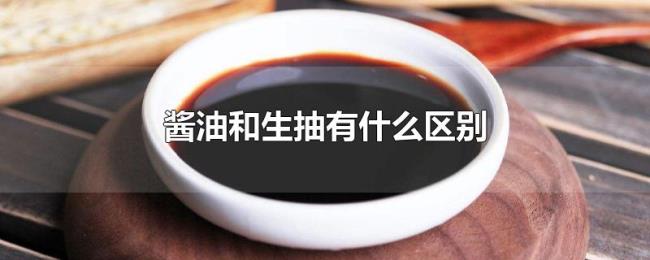 酱油和生抽有什么区别 酱油和生抽有什么区别