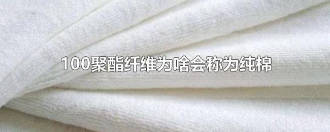 100聚酯纤维为啥会称为纯棉 100聚酯纤维为啥会称为纯棉