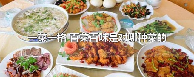 一菜一格(百菜百味是对哪种菜的) 一菜一格(百菜百味是对哪种菜的)