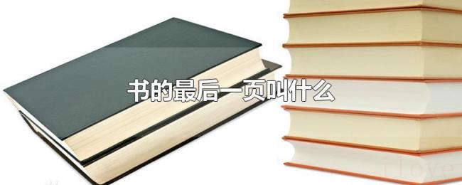 书的最后一页叫什么 书的最后一页叫什么