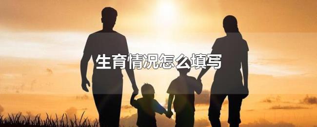 生育情况怎么填写 生育情况怎么填写