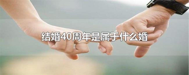 结婚40周年是属于什么婚 结婚40周年是属于什么婚