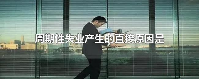 周期性失业产生的直接原因是 周期性失业产生的直接原因是