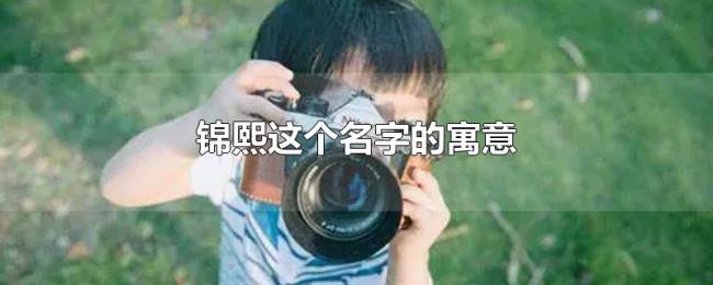 锦熙这个名字的寓意 锦熙这个名字的寓意