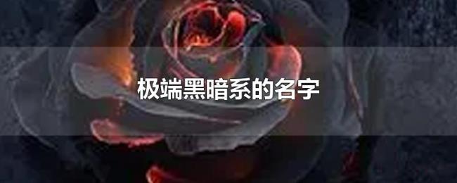 极端黑暗系的名字 极端黑暗系的名字