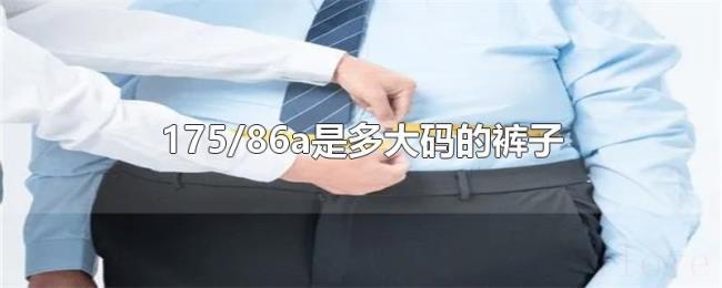 175/86a是多大码的裤子