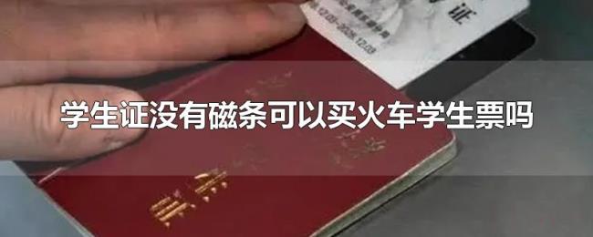 学生证没有磁条可以买火车学生票吗