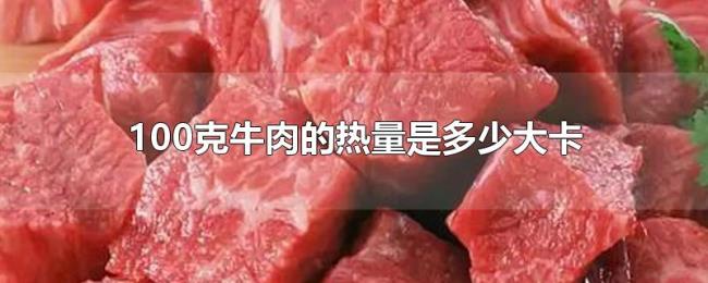 100克牛肉的热量是多少大卡