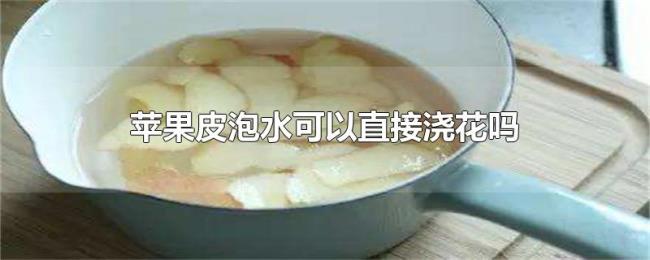 苹果皮泡水可以直接浇花吗