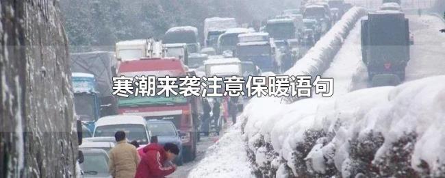 寒潮来袭注意保暖语句