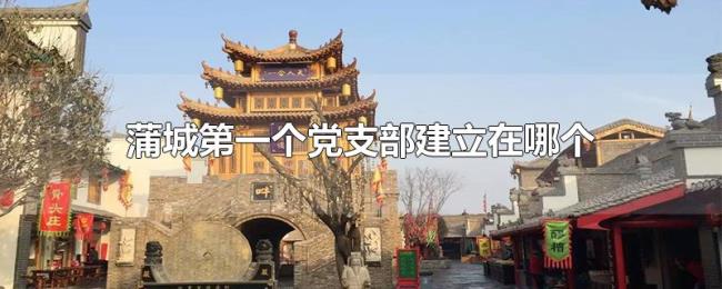 蒲城第一个党支部建立在哪个乡镇