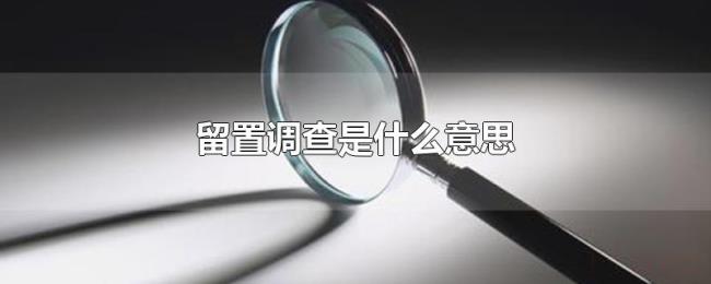 留置调查是什么意思 留置调查是什么意思