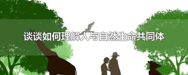 谈谈如何理解人与自然生命共同体