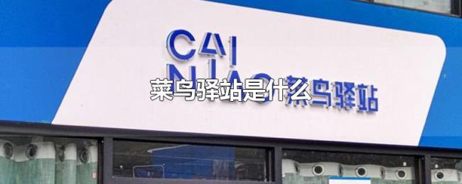 菜鸟驿站是什么