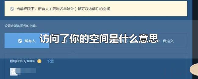 访问了你的空间是什么意思