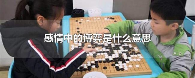 感情中的博弈是什么意思