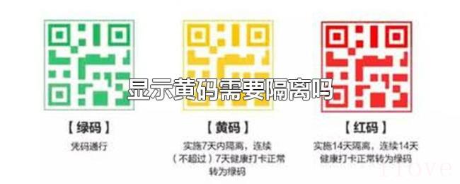 显示黄码需要隔离吗 显示黄码需要隔离吗