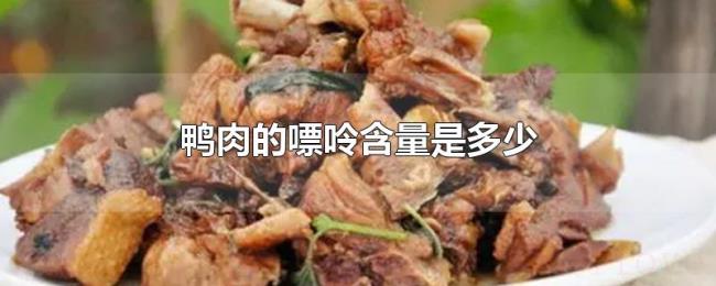 鸭肉的嘌呤含量是多少
