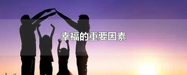 幸福的重要因素 幸福的重要因素