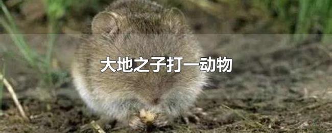 大地之子打一动物 大地之子打一动物