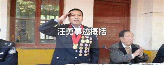 汪勇事迹概括
