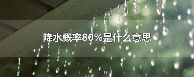 降水概率80%是什么意思