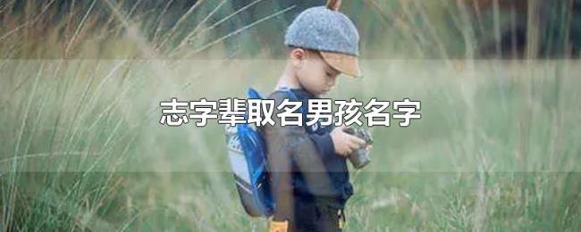 志字辈取名男孩名字