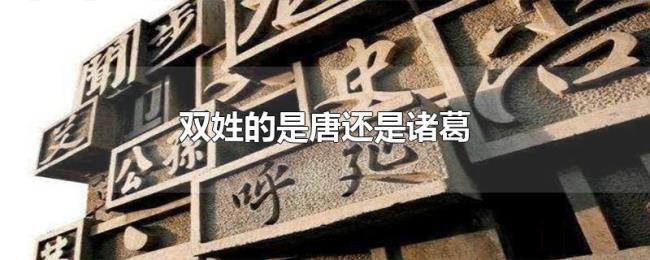 双姓的是唐还是诸葛 双姓的是唐还是诸葛