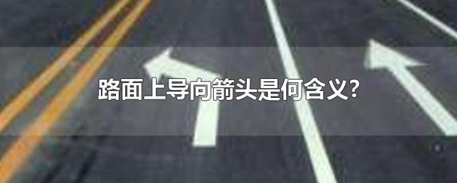 路面上导向箭头是何含义?