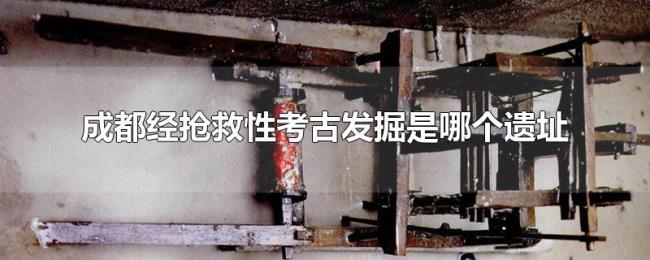 成都经抢救性考古发掘是哪个遗址