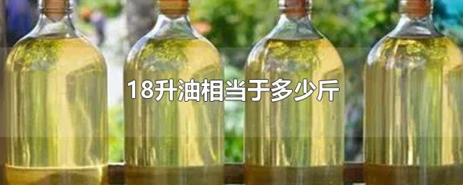 18升油相当于多少斤 18升油相当于多少斤