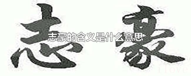 志豪的含义是什么意思