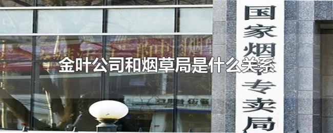 金叶公司和烟草局是什么关系