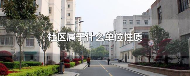 社区属于什么单位性质