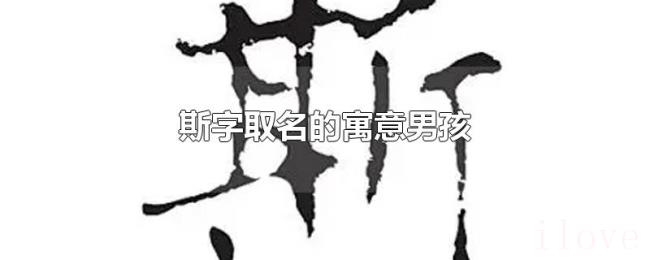 斯字取名的寓意男孩