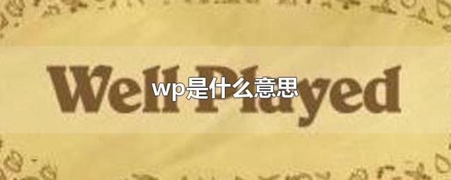wp是什么意思 wp是什么意思