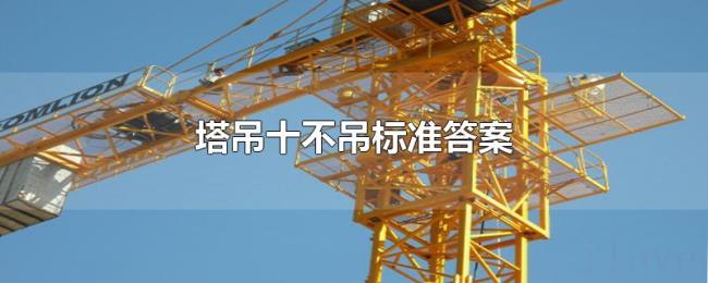 塔吊十不吊标准答案 塔吊十不吊标准答案