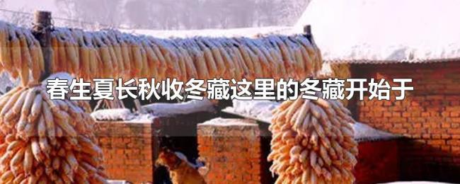 春生夏长秋收冬藏这里的冬藏开始于 春生夏长秋收冬藏这里的冬藏开始于