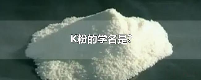 K粉的学名是? K粉的学名是?
