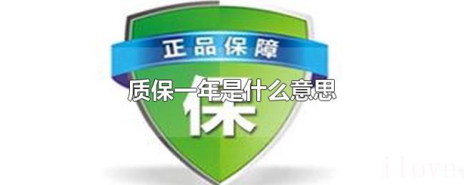 质保一年是什么意思 质保一年是什么意思
