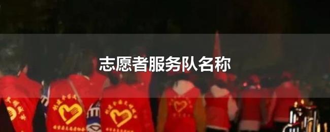 志愿者服务队名称