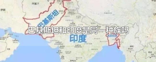 巴基斯坦和印度是同一种族吗
