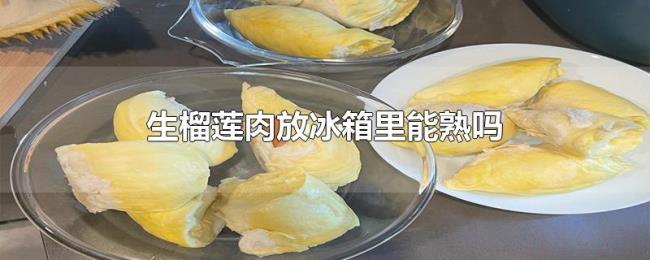 生榴莲肉放冰箱里能熟吗 生榴莲肉放冰箱里能熟吗