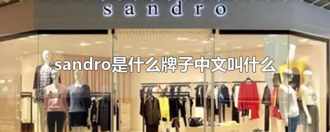 sandro是什么牌子中文叫什么