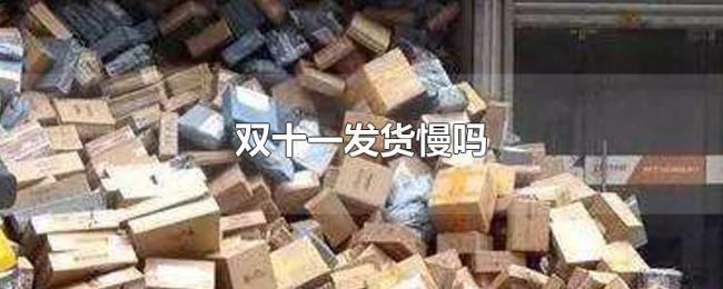 双十一发货慢吗 双十一发货慢吗