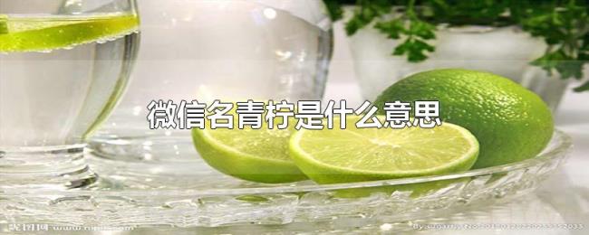 微信名青柠是什么意思 微信名青柠是什么意思