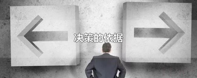 决策的依据 决策的依据