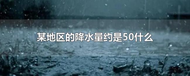 某地区的降水量约是50什么 某地区的降水量约是50什么